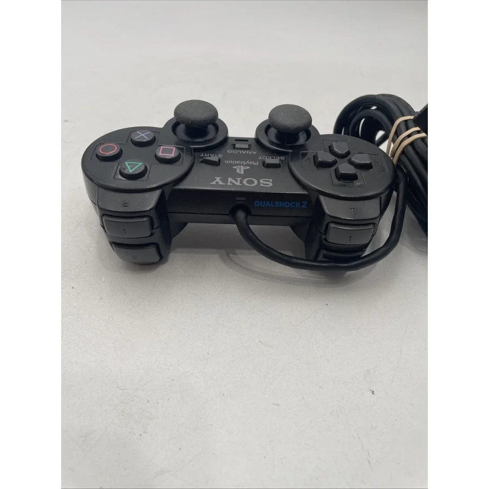 Sony PlayStation 2 Black Wired DualShock 2 Controller SCPH-10010 For PS2 Console